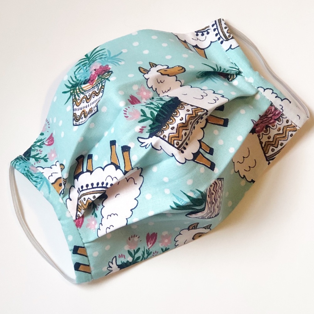 Llama & Succulents Plants Face Covering Mask